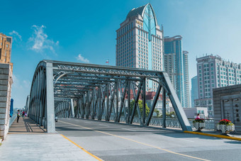 上海中国9月历史外白渡桥钢