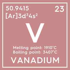 钒过渡金属化学元素mendeleev的