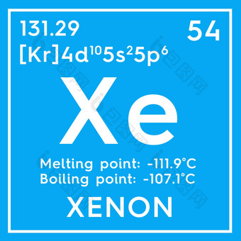 氙高<strong>贵</strong>的<strong>气</strong>体化学元素mendeleev的周期选项卡