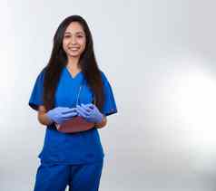 微笑护士蓝色的实习医生风云持有便盆