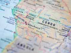 世界地图焦点民主共和国刚果