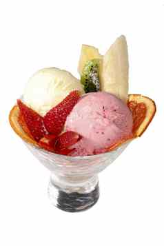 冰淇淋水果