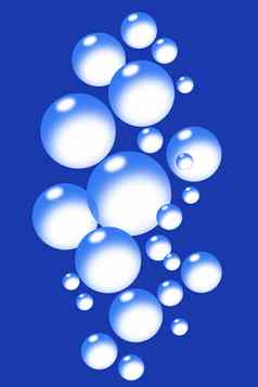 蓝色的泡沫背景蓝色的摘要插图