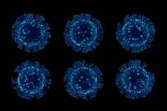 科维德冠状病毒病毒渲染背景