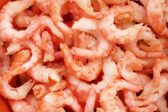 煮熟的去皮虾肉纹理虾零食填充背景