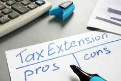 税扩展优点缺点列表桌子上