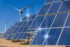 权力植物可再生太阳能能源太阳风turbi