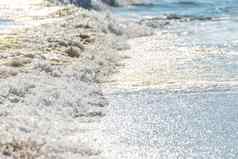 关闭海水影响沙子海滩海