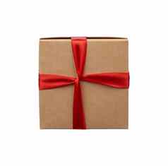 广场盒子包装棕色（的）卡夫纸系丝绸红色的