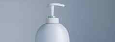 空白标签化妆品容器瓶产品模型灰色的背景