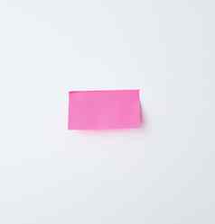 粉红色的矩形贴纸白色背景