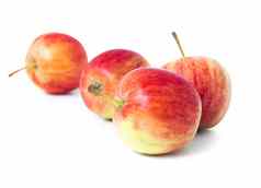 新鲜的红色的苹果水果孤立的白色背景健康的食物