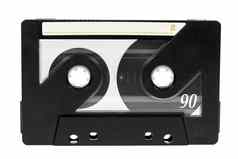 古董音频磁带白色背景