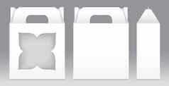 盒子白色窗口明星形状减少包装模板空白空盒子白色模板设计产品包礼物盒子白色盒子包装纸卡夫卡董事会包