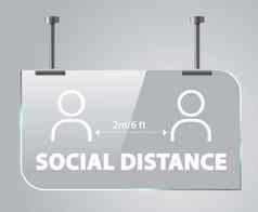 社会距离标志