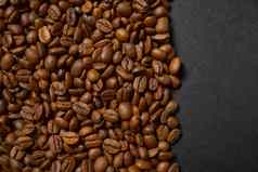 纹理咖啡豆子烤咖啡豆子背景关闭咖啡豆子复制空间黑色的背景
