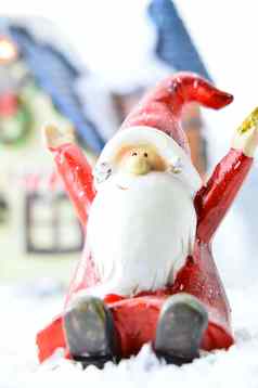 装饰圣诞老人条款雪