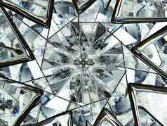 宝石钻石闪亮的玻璃三角纹理万花筒