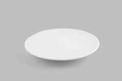 菜孤立的白色背景用具食物陶瓷板空厨房用具餐具不锈钢工作室对象概念