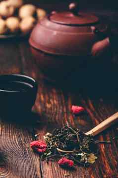 茶碗茶壶一匙的量树莓Herbal茶