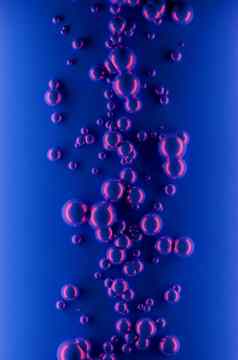 闪亮的光滑的泡沫蓝色的品红色的霓虹灯灯未来主义的赛博朋克审美概念背景数字渲染
