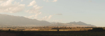 滚动山干旱uspallata门多萨阿根廷宽全景拍摄