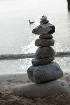 平衡石头平衡石头海