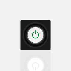 推风格权力按钮按钮随信附上红色的按钮随信附上绿色黑色的背景