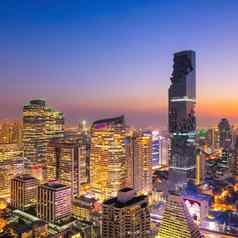 城市景观视图曼谷现代办公室业务建筑业务区曼谷泰国曼谷资本泰国曼谷填充城市泰国