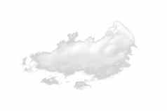 自然白色云隔离白色背景断路云元素设计多目的