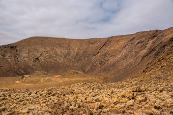 试验Fuerteventura自然小道Corralejo死的Jable夏天