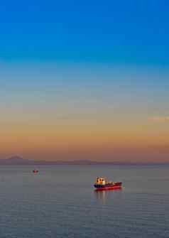 海景油轮船只背景海