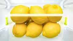 很酷的柠檬冰箱柠檬水排毒汁成熟的水果塑料盒子冰箱食物存储容器柠檬冰箱健康的吃新鲜的水果冰箱长袜维生素免疫系统推进器