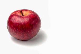 红色的苹果特写镜头白色背景