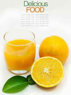 玻璃新鲜的橙色汁切片橙色