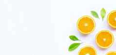 高维生素多汁的甜蜜的新鲜的橙色水果白色