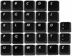 字母使键盘按钮孤立的