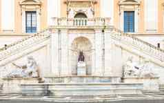 罗马意大利视图楼梯宫殿senatorio米开朗基罗文艺复兴时期的杰作