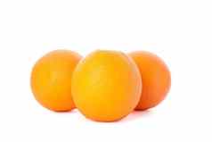 成熟的橙子孤立的白色背景健康的食物