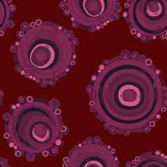 几何无缝的模式纹理完美的联系嵌套的圈大小颜色重复模式圈填满点纺织包装纸横幅紫色的勃艮第