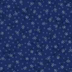 无缝的圣诞节模式涂鸦手随机画雪花包装纸礼物有趣的纺织织物打印设计装饰食物包装背景一年光栅复制蓝色的白色
