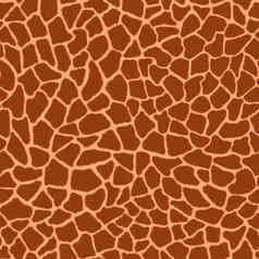 长颈鹿皮肤颜色无缝的模式时尚动物打印连续复制混乱的马赛克棕色（的）块粉红色的背景包装纸有趣的纺织织物打印设计装饰