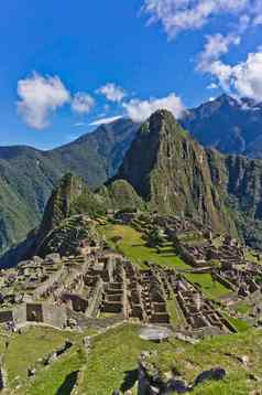 “马丘比丘比丘阳光明媚的一天秘鲁南美国
