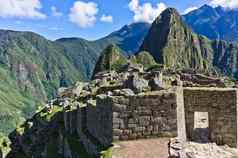 “马丘比丘比丘阳光明媚的一天秘鲁南美国