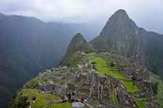 “马丘比丘比丘多云的一天秘鲁南美国