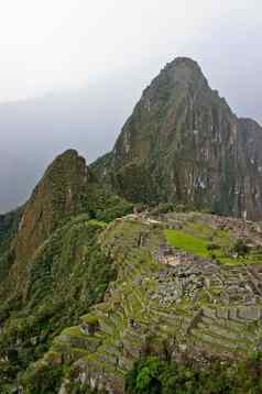 “马丘比丘比丘多云的一天秘鲁南美国