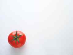 红色的番茄白色背景