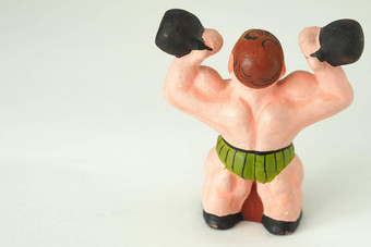 运动员男人。权<strong>重装</strong>饰雕像使陶瓷