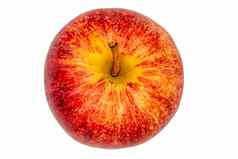成熟的红色的苹果水果特写镜头孤立的白色背景