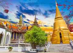 泰国皇家宫日落景观